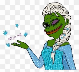 Transparent Elsa Pepe Is Telling You Your Destiny - Pepe The Frog Elsa Clipart