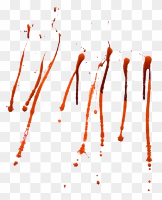 Drops Of Blood Splash - Hand Cut Blood Png Clipart
