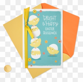 Baby Chicks Religious Easter Card - Illustration Clipart