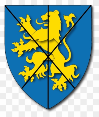 Blason D'azur À Un Lion D'or Chargé D'un Chrisme De - Bastembourg Coat Of Arms Clipart