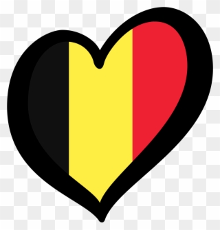 Belgium Eurovision Heart Flag Clipart