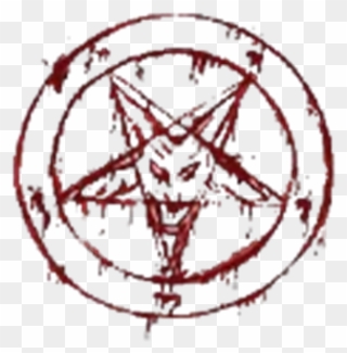 Red Devil Satan Pentagram 666 Blood Bloody Lucifer - Satanic Pentagram Clipart