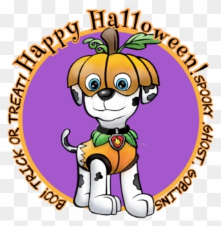 Halloween Marshall By Katastra - Paw Patrol Halloween Stickers Clipart
