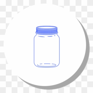 Branded Mason Jar - Water Bottle Clipart