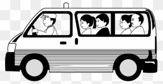 Taxi Clipart In Black And White - Taxi Clipart Black And White - Png Download