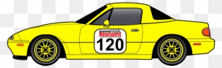 1996 Mazda Miata - Race Car Clipart
