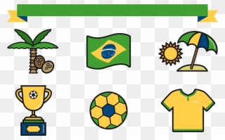 Rio Clipart Olympic Flag - Adornos De Brasil - Png Download