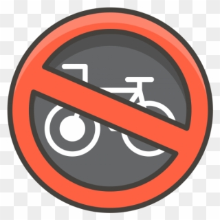 No Bicycles Emoji - Circle Clipart