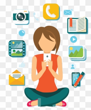 Mobile Phone User Icon - User Clipart