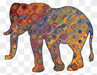 Elephant, Motive, Decorations, More Colourful - Colourful Indian Elephant Clipart