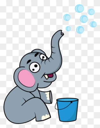 Playful Elephant - Indian Elephant Clipart