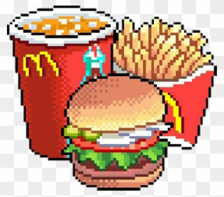 Mcdonald Sticker - Pixel Food Transparent Clipart
