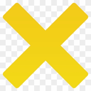 Minimalist X Mark Clip Art Medium Size - Yellow Cross Mark Png Transparent Png