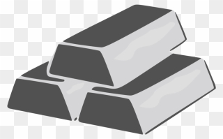 Silver Clipart Silver Bar - Silver Brick Clip Art - Png Download