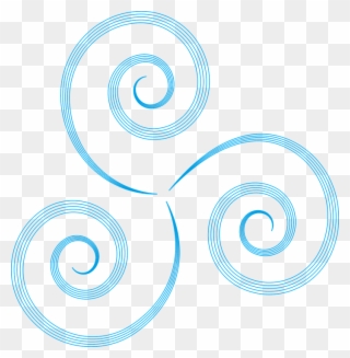 Triskell, Symbol, Celtic, Logo, Geometric, Blue - Spiral Clipart