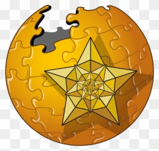 Golden Wikipedia Featured Star - Circle Clipart