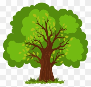 Euclidean Vector Tree Vector Hand Painted Lush Tree - Vector Tree Clipart