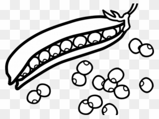 Pea Clipart Outline - Peas Black And White Clip Art - Png Download