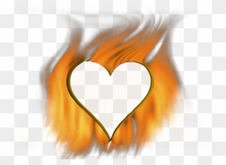 Hearts Clipart Fire - Transparent Fire Heart - Png Download