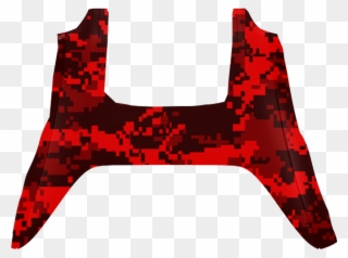 Red Digitial Camo Back Shell - Red And Black Camo Clipart