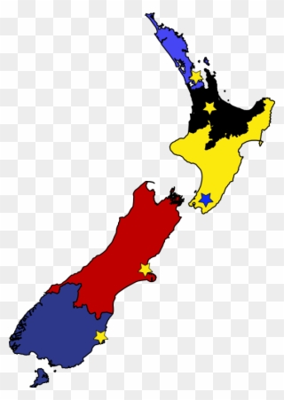 Super Rugby New Zealand Map Clipart