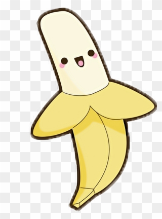 Banana Sticker - Desenhos Em Kawaii De Frutas Clipart