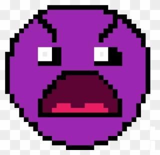 Geometry Dash Insane Difficulty Face - Pixel Art Planet Png Clipart