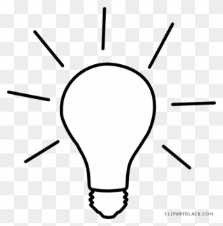 Graphic Black And White Stock Light Bulb Idea Clipart - Light Bulb Clip Art Black - Png Download