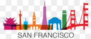 Cartoon San Francisco Skyline Clipart