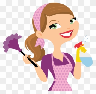 Cleaning Lady Cartoon Clipart