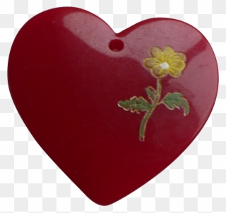 Bakelite Heart Charm Www - Heart Clipart