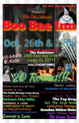 The Boo-bae Inn In Largo, Pinellas County, Florida - Flyer Clipart