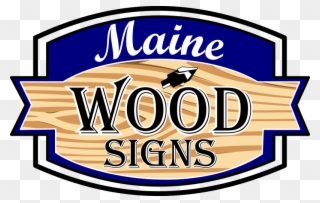 Maine Wood Signs - Cachorro Quente Clipart