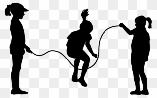 Silhouette Jump Rope Clip Art - Png Download