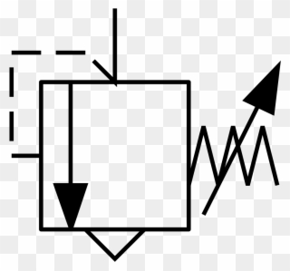 Symbol Pressure Relief Valve - Pneumatic Relief Valve Symbol Clipart