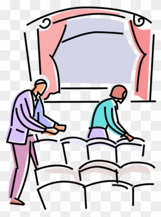 Vector Illustration Of Movie Cinema, Or Live Broadway Clipart