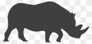 Shadow Clipart Rhino - Endangered Animal Icon - Png Download
