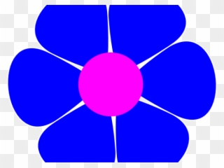 Blue Flower Clipart Groovy Flower - Flower Power Clip Art - Png Download