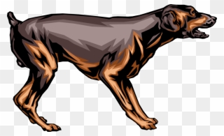 Vector Illustration Of Family Pet Guard Dog In Aggressive - Dog Attack Clipart
