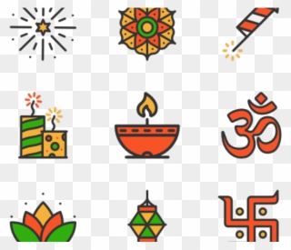 Diwali Clipart Symbol - Diwali Symbol - Png Download