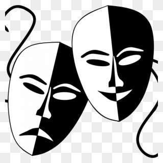 Comedy Tragedy Masks Png - Drama Mask Clipart