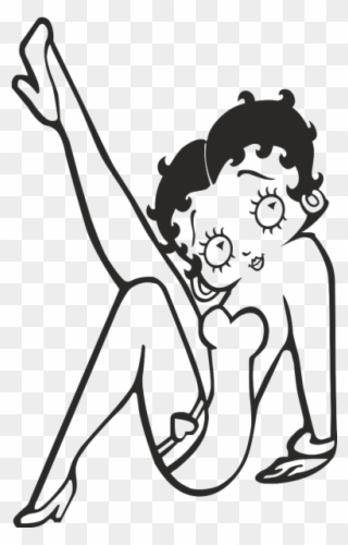 Sticker Decoration Betty Boop - Betty Boop To Color Clipart