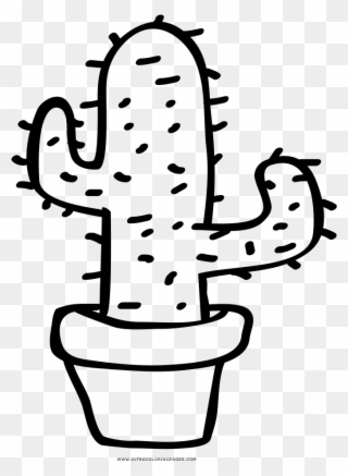 Cactus Coloring Page - Prickly Pear Clipart