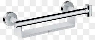 Grab Rail Comfort With Shelf And Shower Holder - Hansgrohe Shower Grab Bar Clipart