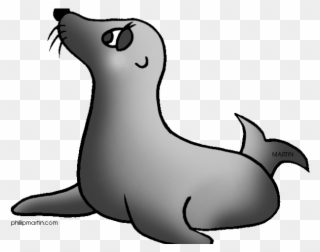 Seal Clipart Simple Cartoon - Hawaiian Monk Seal Clip Art - Png Download