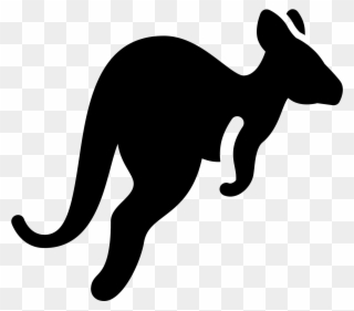 The Icon Is A Simplified Depiction Of The Outline Of - Kangaroo Icon Clipart