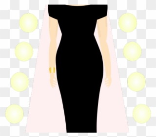 Model Clipart Outfit - Little Black Dress - Png Download