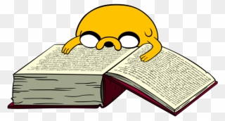 Así Leo Yo - Adventure Time Jake Reading Clipart