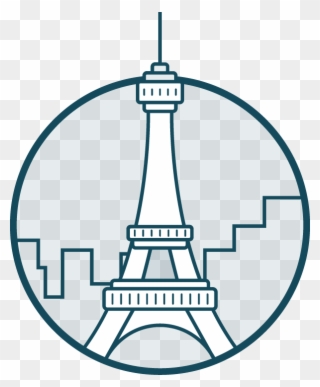 Icono Ciudad - Eiffel Tower Line Clipart