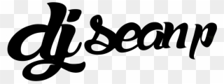 Dj Sean P Script Log - Calligraphy Clipart